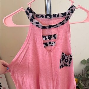Pink and Cheetah tank